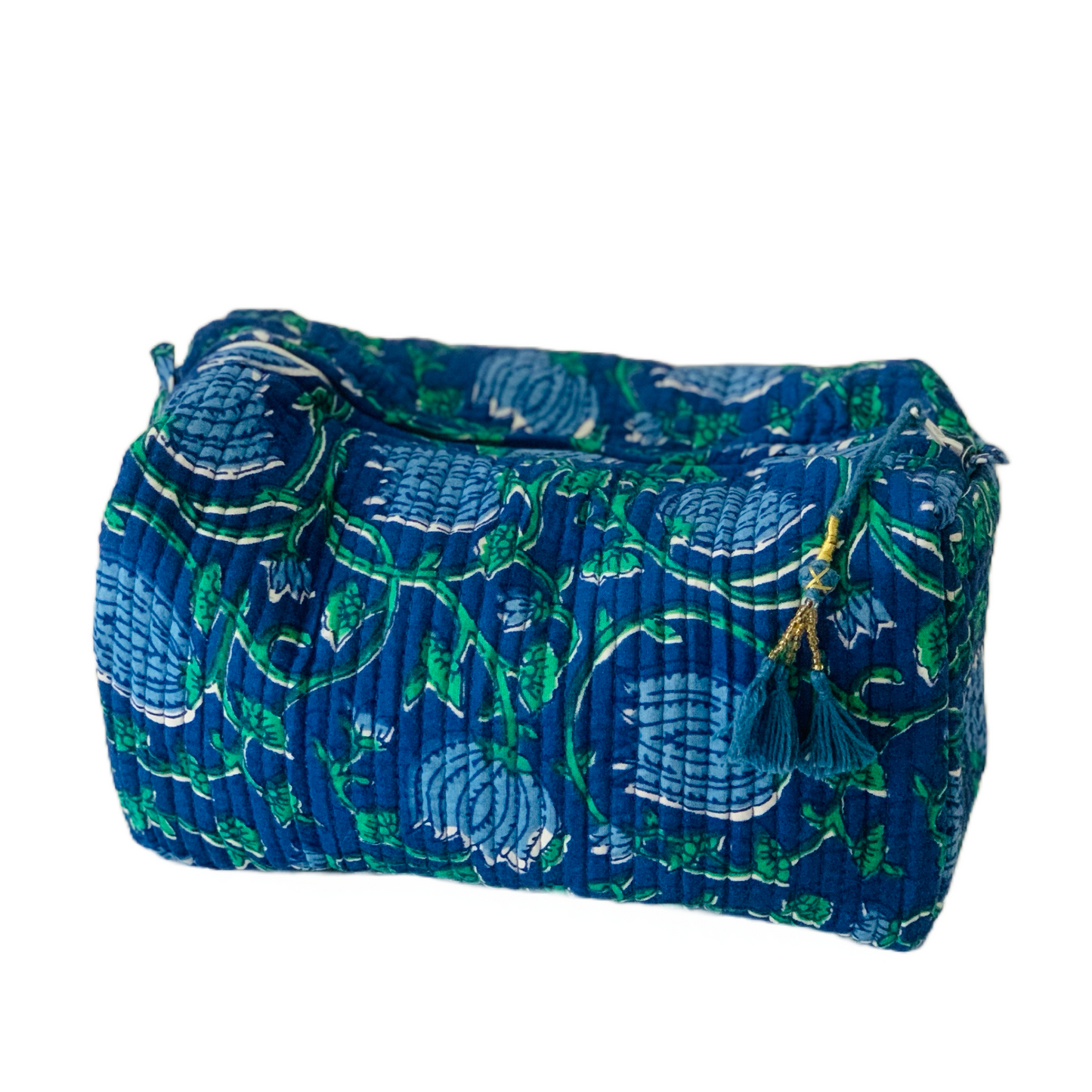 Block print toiletry bag