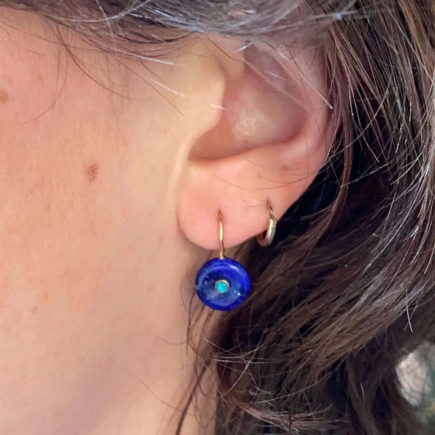 Earrings lapis
