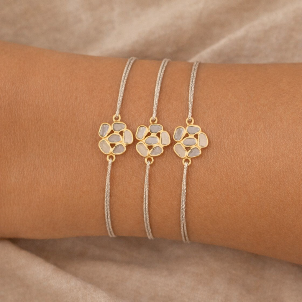 Bracelet with polki diamonds