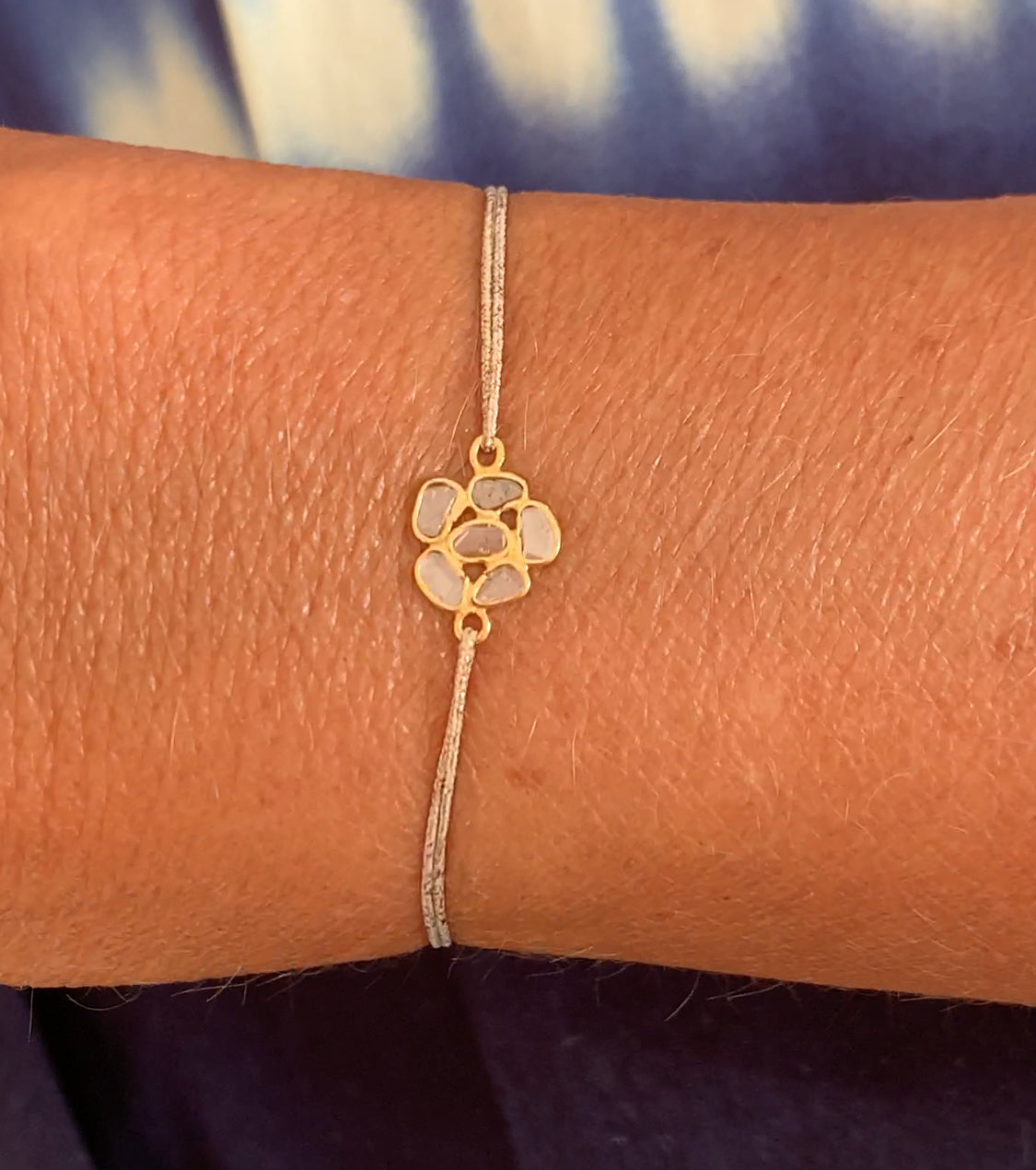 Bracelet with polki diamonds