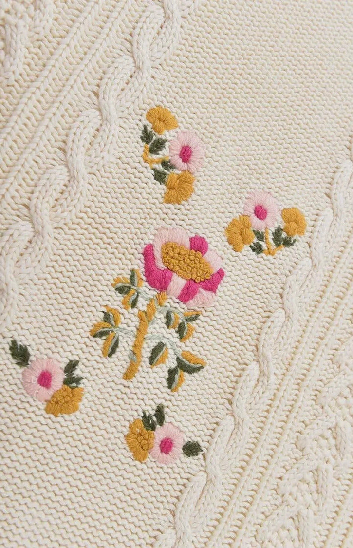 Knitted baby blanket