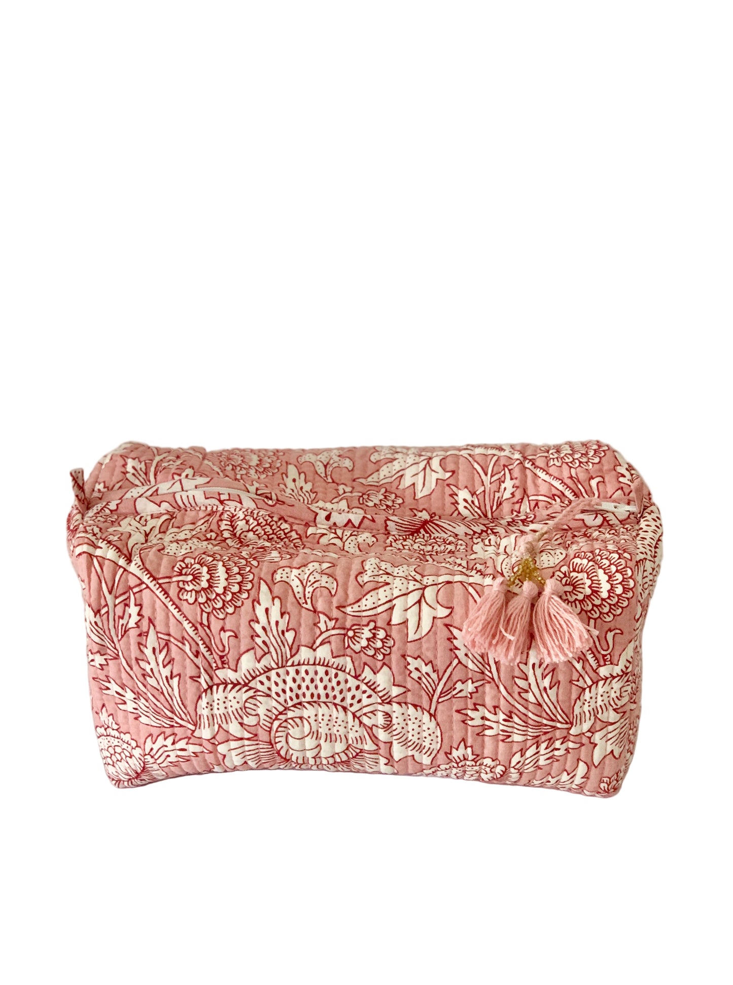 Block print toiletry bag