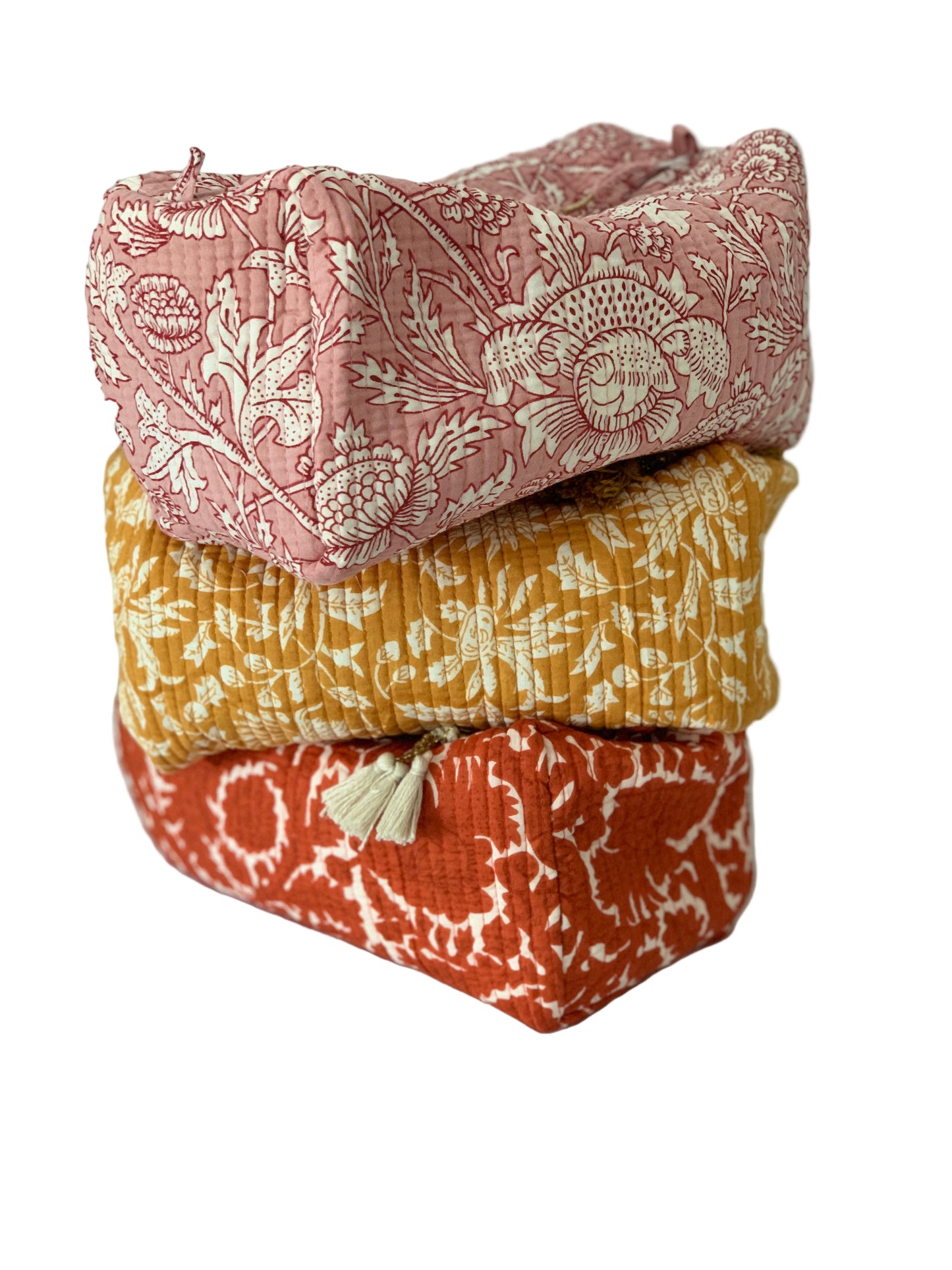 Block print toiletry bag