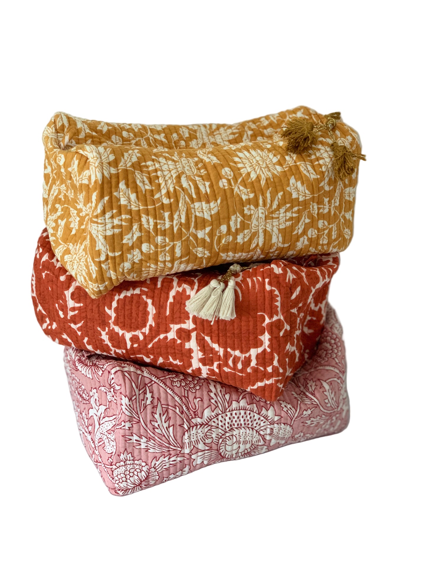 Block print toiletry bag