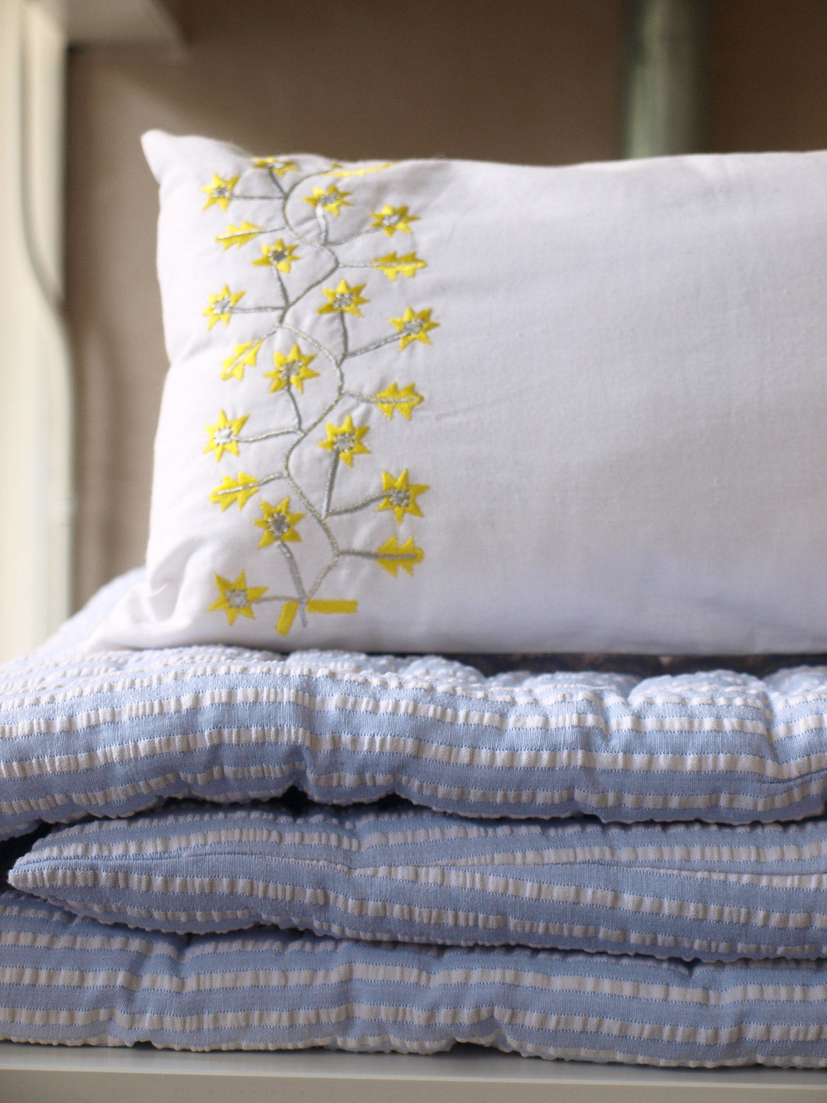 Small embroidered cushion