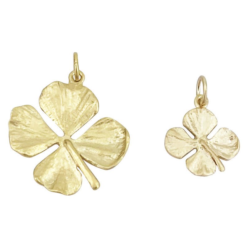 Labradorite necklace with gold plated clovers