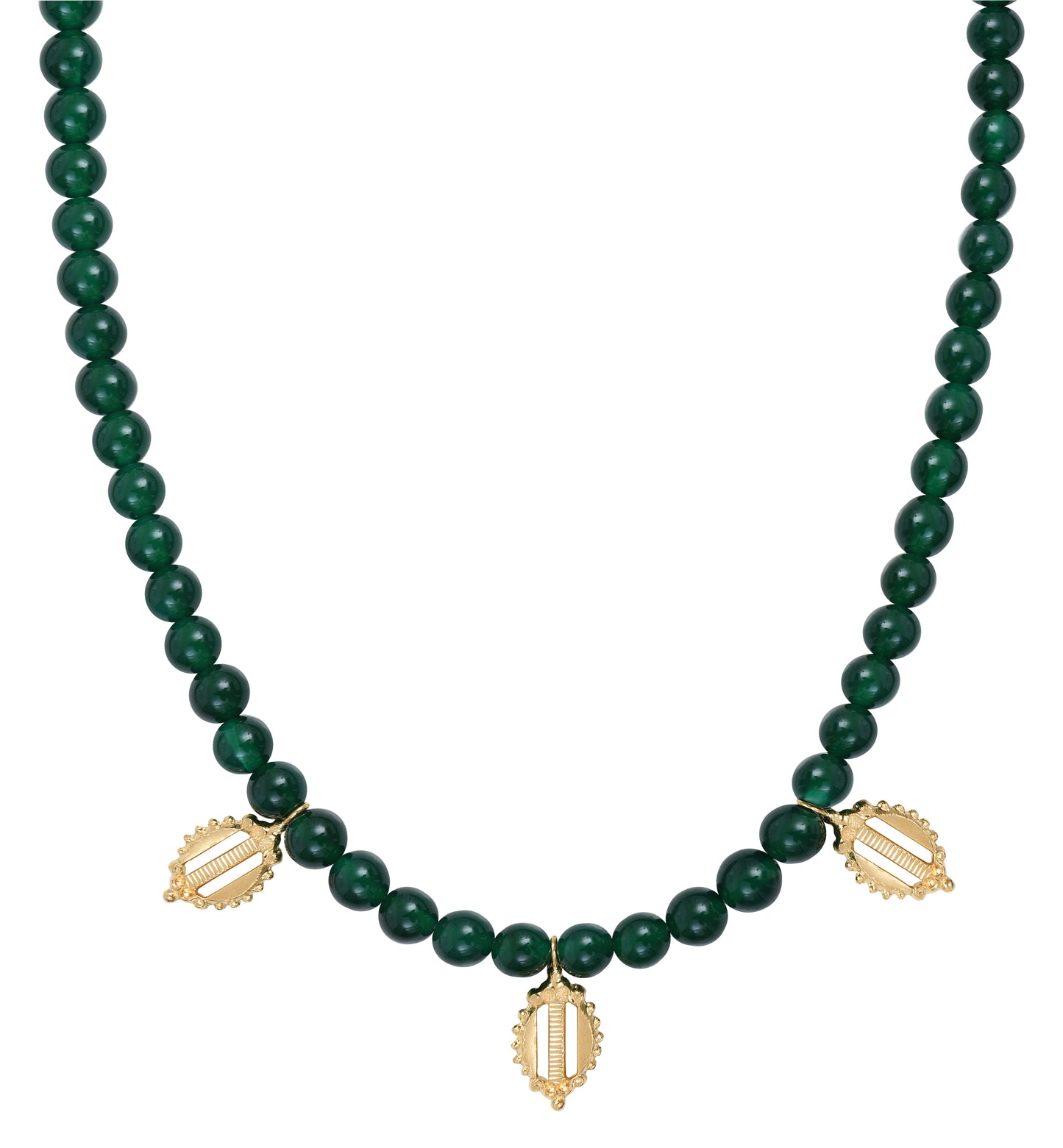 Agate stones and gold plated tassels