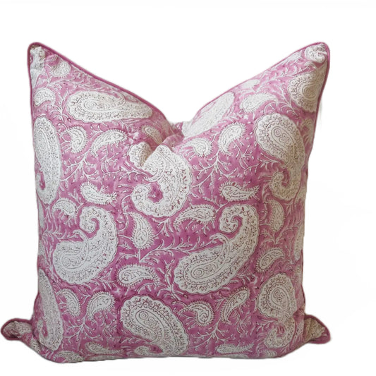 Block print cushion 50x50cm