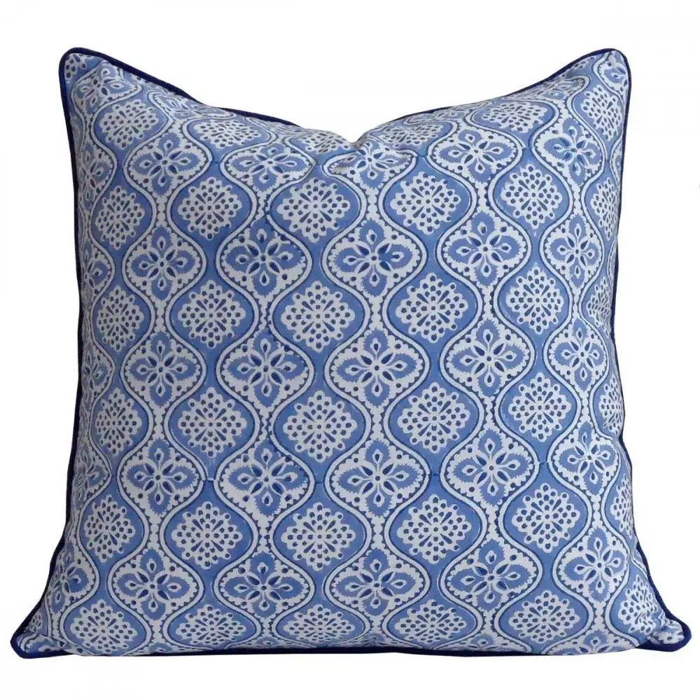 Block print cushion