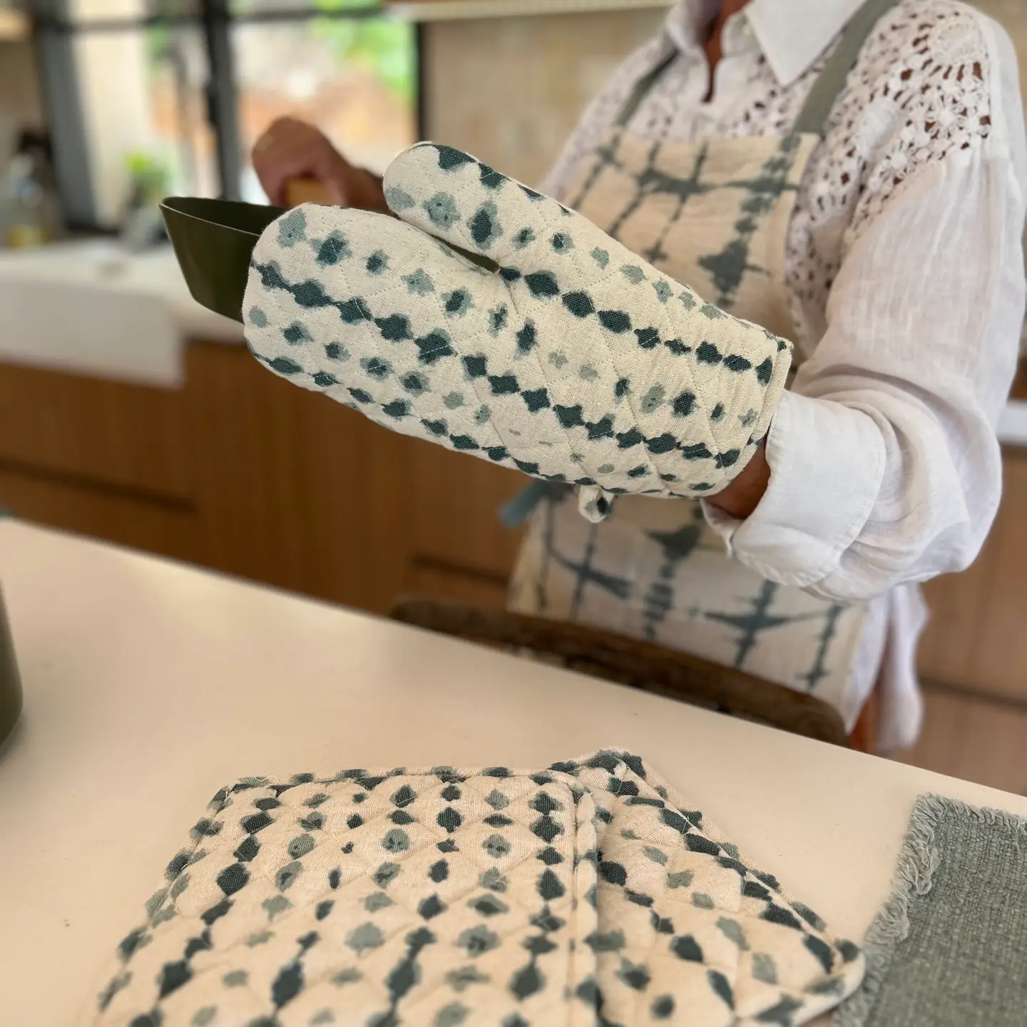 Oven glove + potholder