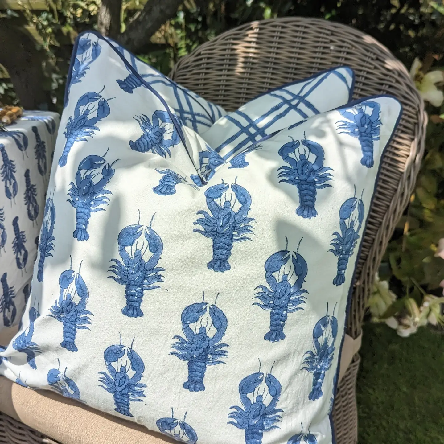 Block print cushion