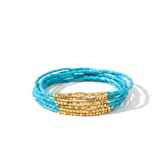 Turquoise Coloured Bracelet Set - 6 pcs.