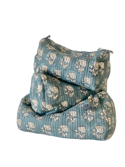 Block print toiletry bag (3 sizes)