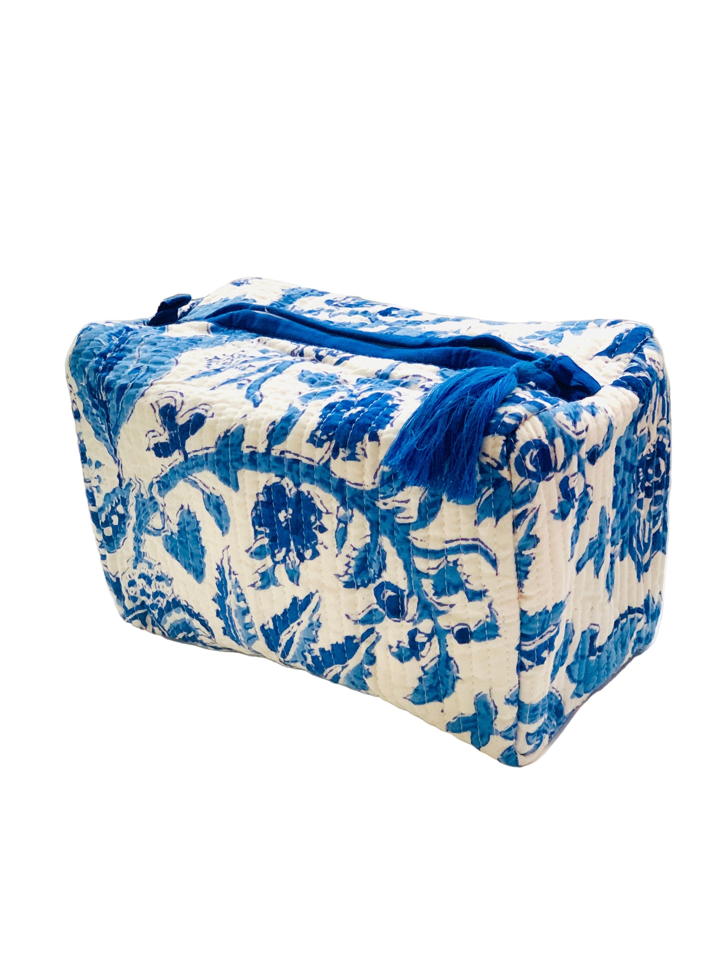Block print toiletry bag