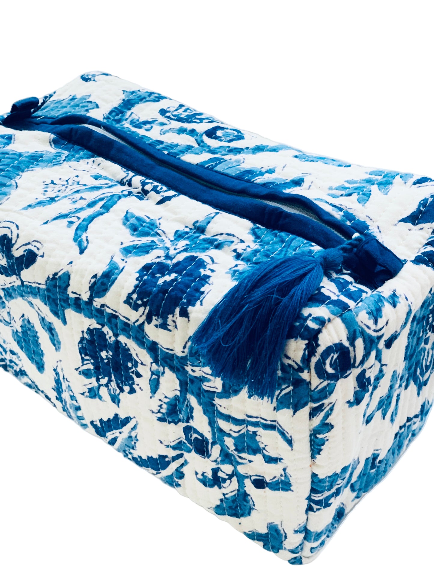 Block print toiletry bag