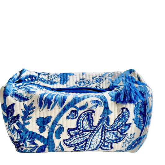 Block print toiletry bag