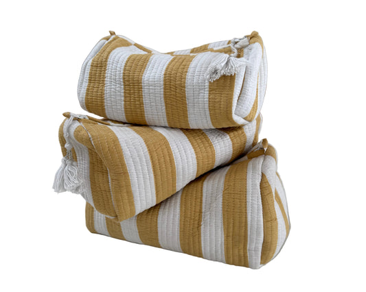 Blokprint toilettaske (3 størrelser)