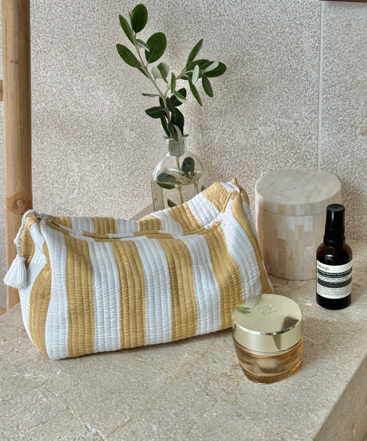 Block print toiletry bag (3 sizes)