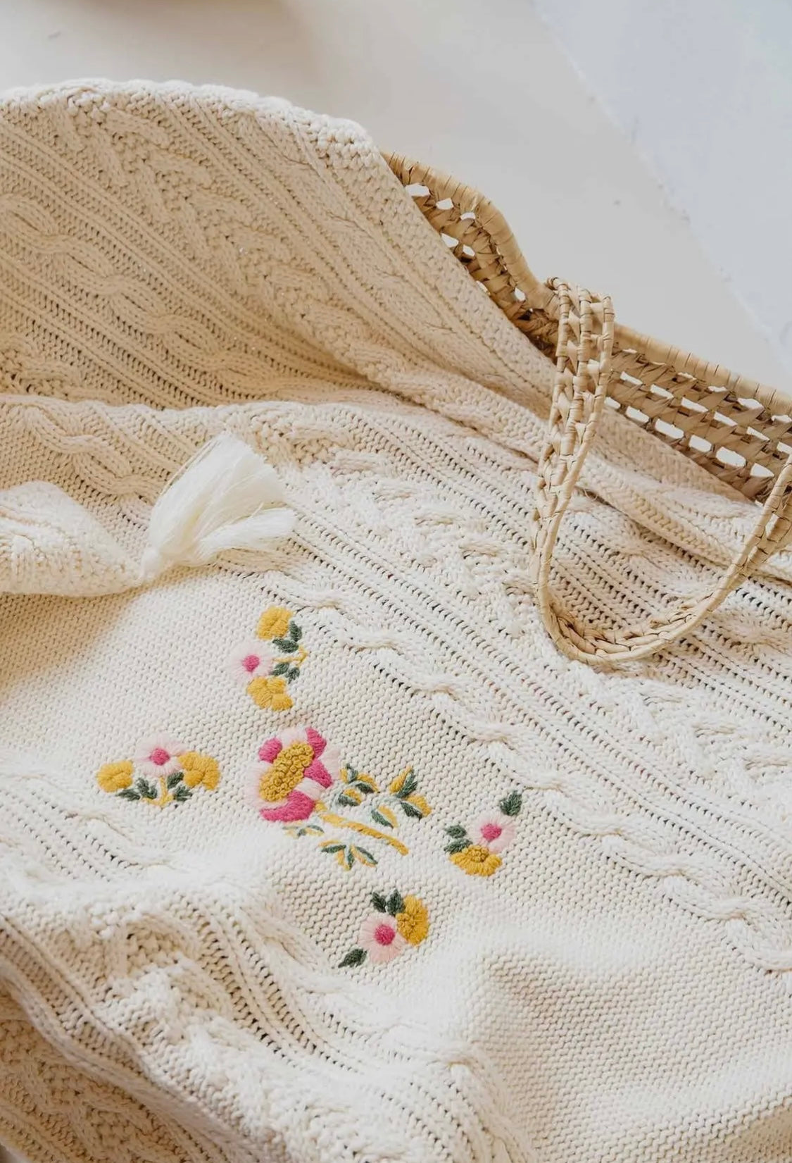 Knitted baby blanket