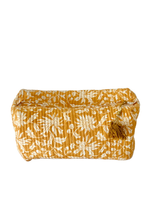 Block print toiletry bag