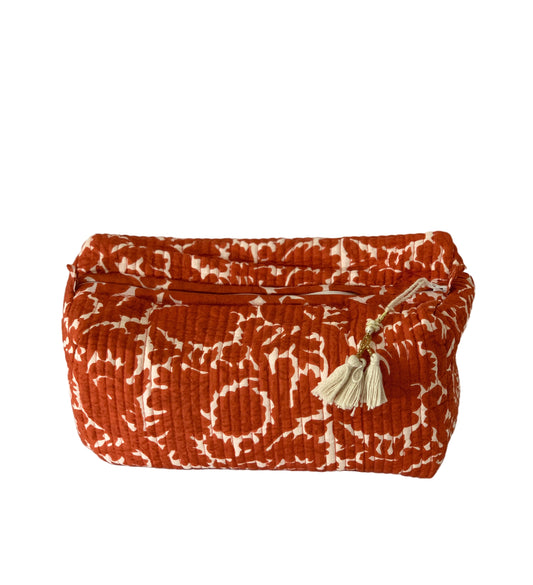 Block print toiletry bag